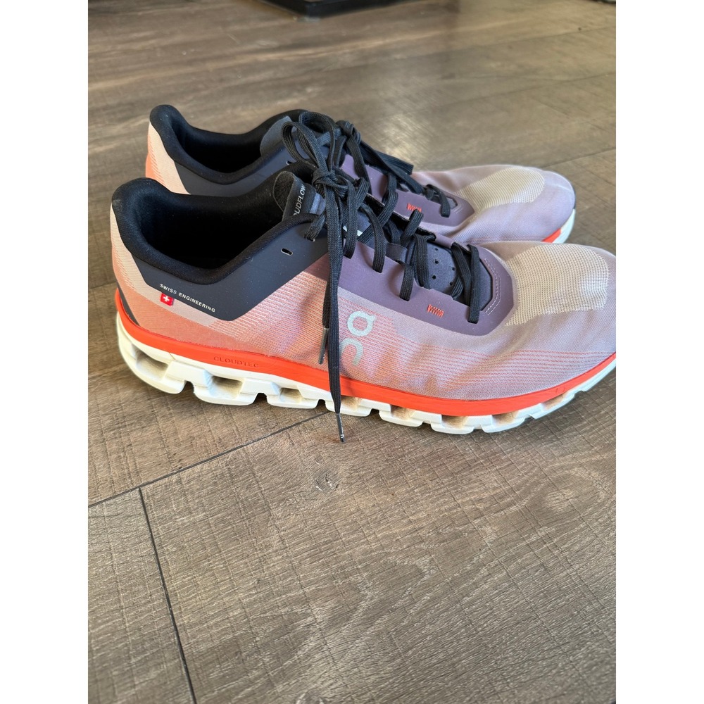 ON Cloudflow Running Shoes Men US 12.5 UK 12‎ EU 47.5 JP 30.5 Pink Orange